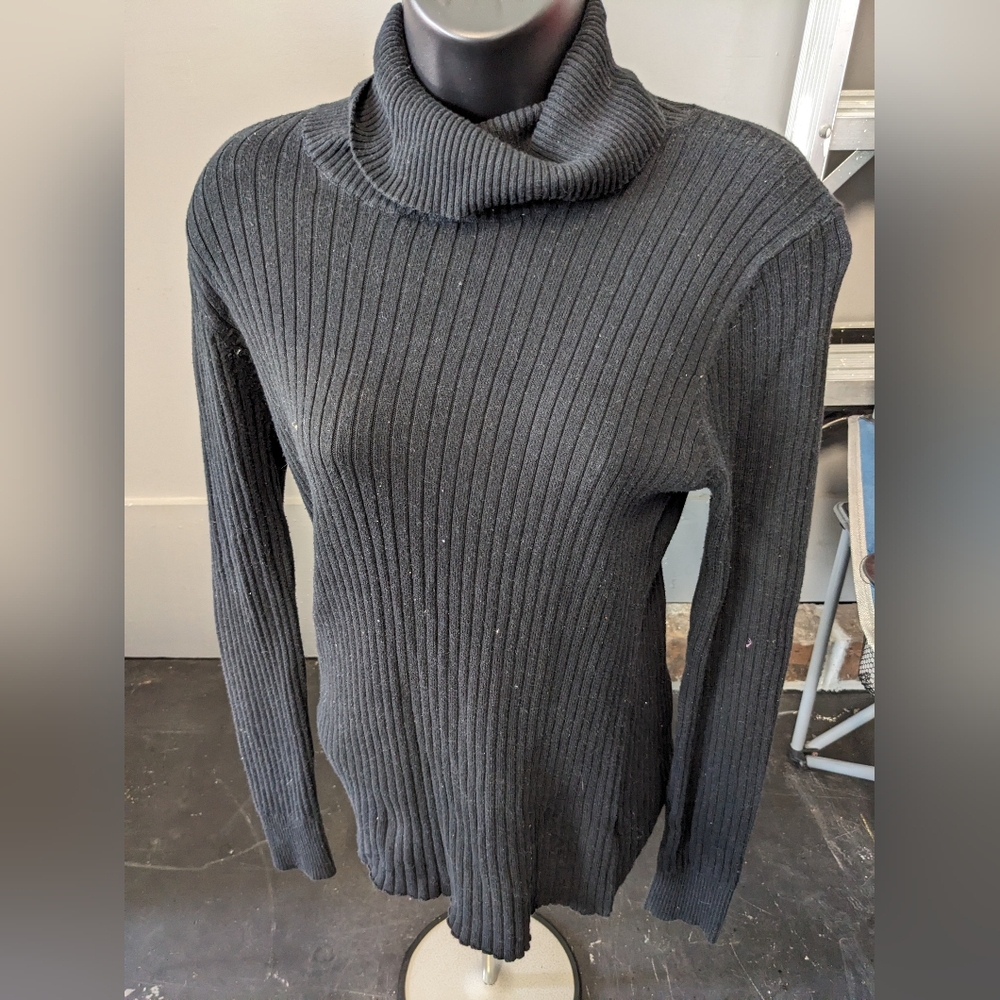 Women's Medium Dark Grey Merona Long Sleeve Turtleneck